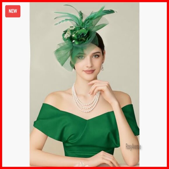 Tulle Feathers Fascinator Derby Hat with Hair Clip Headband for Tea Party main image 4
